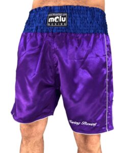 Pantalón boxeo Profesional Satén Morado de Molu Boxing