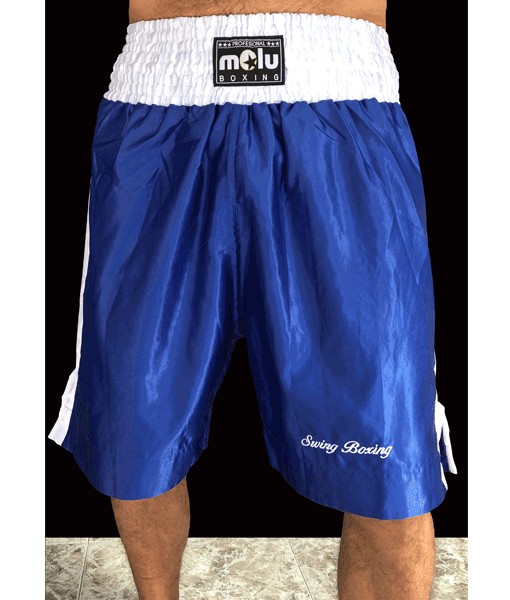 Pantalón boxeo Amateur Satén Azul de Molu Boxing