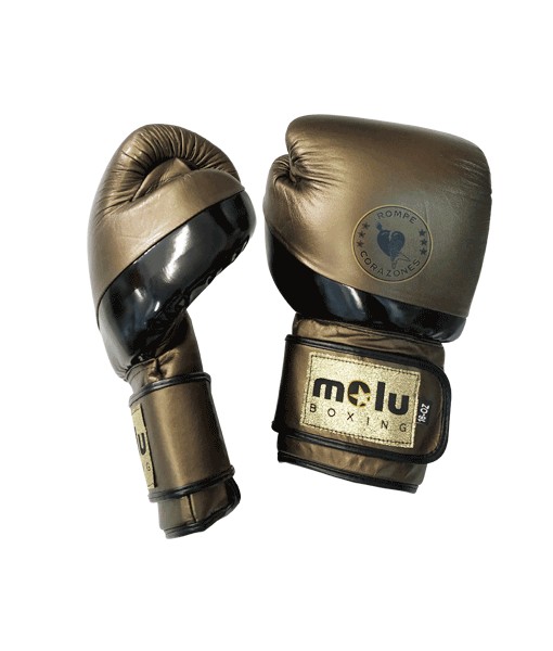 Guantes Piel ROMPECORAZONES Oro de Molu Boxing